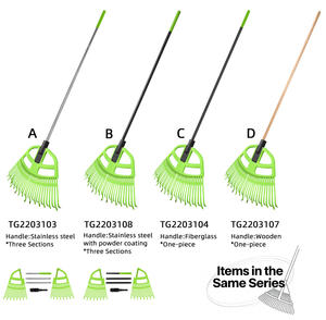 Winslow & Ross Râteau de jardin 3-en-1 avec pince à feuilles à long manche Râteau à griffes en plastique à 30 <span class=keywords><strong>dents</strong></span> pour le commerce électronique - Product Image 4