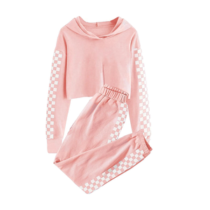 Felpa ragazza Set nuovo arrivo felpe a maniche lunghe e <span class=keywords><strong>pantaloni</strong></span> della <span class=keywords><strong>tuta</strong></span> da ragazza autunno inverno bambini 2 pezzi abiti - Product Image 3