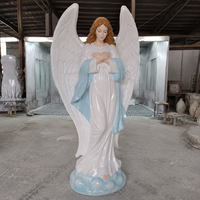 Sculptures de jardin modernes en résine, personnalisées, représentant un ange, un Bouddha ou un Dragon de la Liberté, statues religieuses de grande taille
