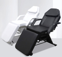Corps hydraulique réglable en métal moderne Spa électrique pliant et portable Salon de beauté du visage Lit de massage avec armoire de rangement
