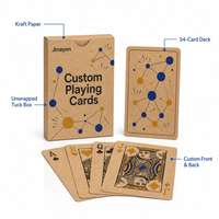 Cartes à jouer personnalisées en papier kraft, jeu de 54 cartes pour la formation d'entreprise, les ateliers sur la finance et la littératie financière