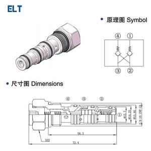 Válvula de Control Direccional Hidráulica de Dos Vías con Solenoide DPC-08, Válvula de Retención de Presión del Cilindro, Núcleo Hidráulico - Product Image 5