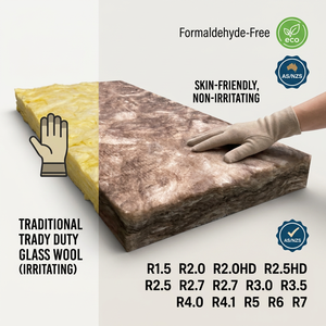 Laine <span class=keywords><strong>de</strong></span> verre écologique marron : respirabilité améliorée avec isolation sans formaldéhyde pour murs à ossature <span class=keywords><strong>bois</strong></span>, facile à installer en Australie - Product Image 1