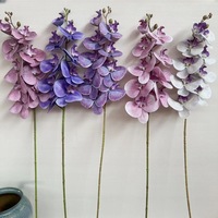 Meistverkaufte Handgefertigte 9-Köpfige Plastik-Orchideen mit Echtem Aussehen Künstliche Blumen für Heimdekoration Chinesisches Neujahr Weihnachten