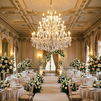 Lustre suspendu en cristal de luxe personnalisé pour salle de mariage, fête, hôtel, restaurant, événements d'anniversaire, décoration d'escalier, salon