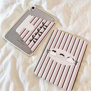 สตริปป์ด์ พัปปี้ 360 °   เคสไอแพดอะคริลิคแบบหมุนได้, ฝาครอบป้องกันการตกกระแทกสำหรับไอแพดแอร์ 4/5/6/7, ไอแพดโปร 11 นิ้ว, ไอแพดรุ่นที่ 10 - Product Image 3