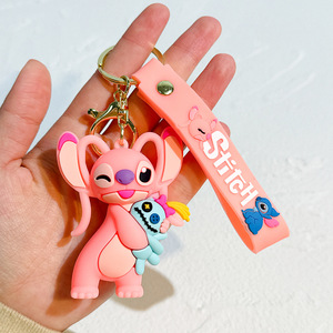 Nuovo Portachiavi in PVC con Stampa Letterpress a Tema Cartone Animato Stitch, Piccolo Ciondolo per Borsa da Uomo e <span class=keywords><strong>Donna</strong></span> - Product Image 5