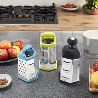 RVS 6-in-1 multifunctionele handmatige groente- en fruitrasp voor de keuken