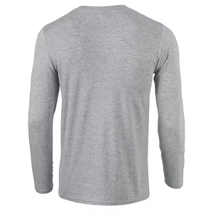 Design Premium Blank T Shirt Custom Print Logo Workout Outdoor Shirts Long Sleeve Men Round Neck T-Shirt - Product Image 3