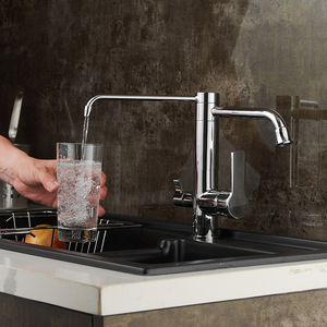 <span class=keywords><strong>Rubinetto</strong></span> da <span class=keywords><strong>Cucina</strong></span> Nero a 3 Vie con Doccetta Estensibile, Miscelatore 3 in 1 per Acqua Potabile, <span class=keywords><strong>Rubinetto</strong></span> da <span class=keywords><strong>Cucina</strong></span> con 2 Leve - Product Image 2