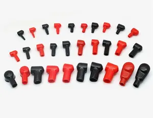 Noir rouge stockage moto voiture plastique protection batterie CableTerminal botte isolation couverture