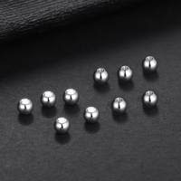Lot de 10 perles de remplacement à sertir en acier chirurgical 316L à filetage interne pour bijoux de piercing