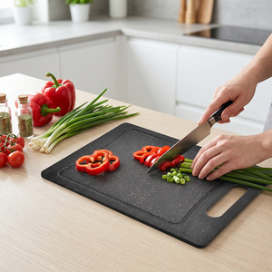 Cutting Board Rectangle Plastic Dishwasher Safe For Kitchen Vegetable Meat Chopping Outdoor Use - Product Image 1