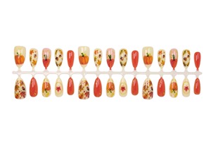NBL-JX-257 Uñas Postizas 3D de Halloween con Diseño de Calabaza, Hoja de Arce y Bolea, 30 Piezas, Reutilizables, Cobertura Completa, Puntas de Uñas Hechas a Mano - Product Image 6