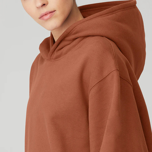Felpe da <span class=keywords><strong>donna</strong></span> personalizzate felpe con cappuccio in poliestere di cotone di alta qualità con cappuccio ricamano Logo da <span class=keywords><strong>donna</strong></span> felpe con cappuccio oversize - Product Image 5