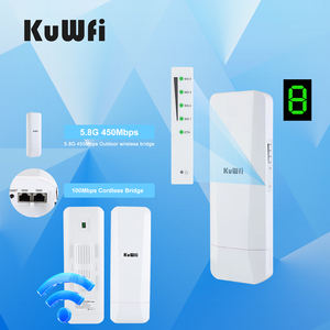KuWFi Outdoor Cpe 3km 5.8ghz Pont Wifi longue portée <span class=keywords><strong>Point</strong></span> d'accès <span class=keywords><strong>450mbps</strong></span> <span class=keywords><strong>Point</strong></span> à <span class=keywords><strong>Point</strong></span> Pont sans fil pour caméra Ip - Product Image 4