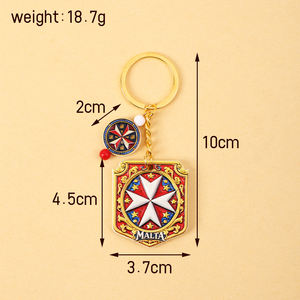 Fabricant en gros de porte-clés en résine 3D peints aux UV, écologiques, cadeaux touristiques de <span class=keywords><strong>Malte</strong></span>, impression numérique personnalisée - Product Image 3