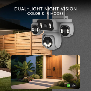 Hieasy 8MP tự động theo dõi không dây năng lượng mặt trời CCTV Camera bốn ống kính Mạng PTZ giám sát ngoài trời 360 thông minh Camera An Ninh - Product Image 6