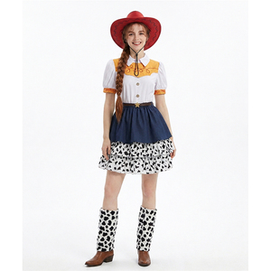 Costume de cosplay Jessie Cowgirl d'Halloween, robe et chapeau de poupée cowboy, déguisement de femme pour jeu de rôle inspiré du film d'animation - Product Image 3