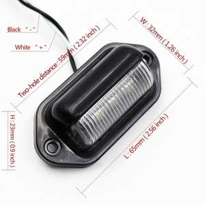 Đèn LED bên hông trắng sáng 12V/24V, đèn biển số sau mới cho xe tải, rơ moóc, ô tô, 6 đèn LED - Product Image 3