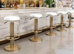 High quality direct from factory Custom kitchen gold chair modern bar <b>stool</b> luxury stainless steel Nordic velvet bar chair - Product Image 4