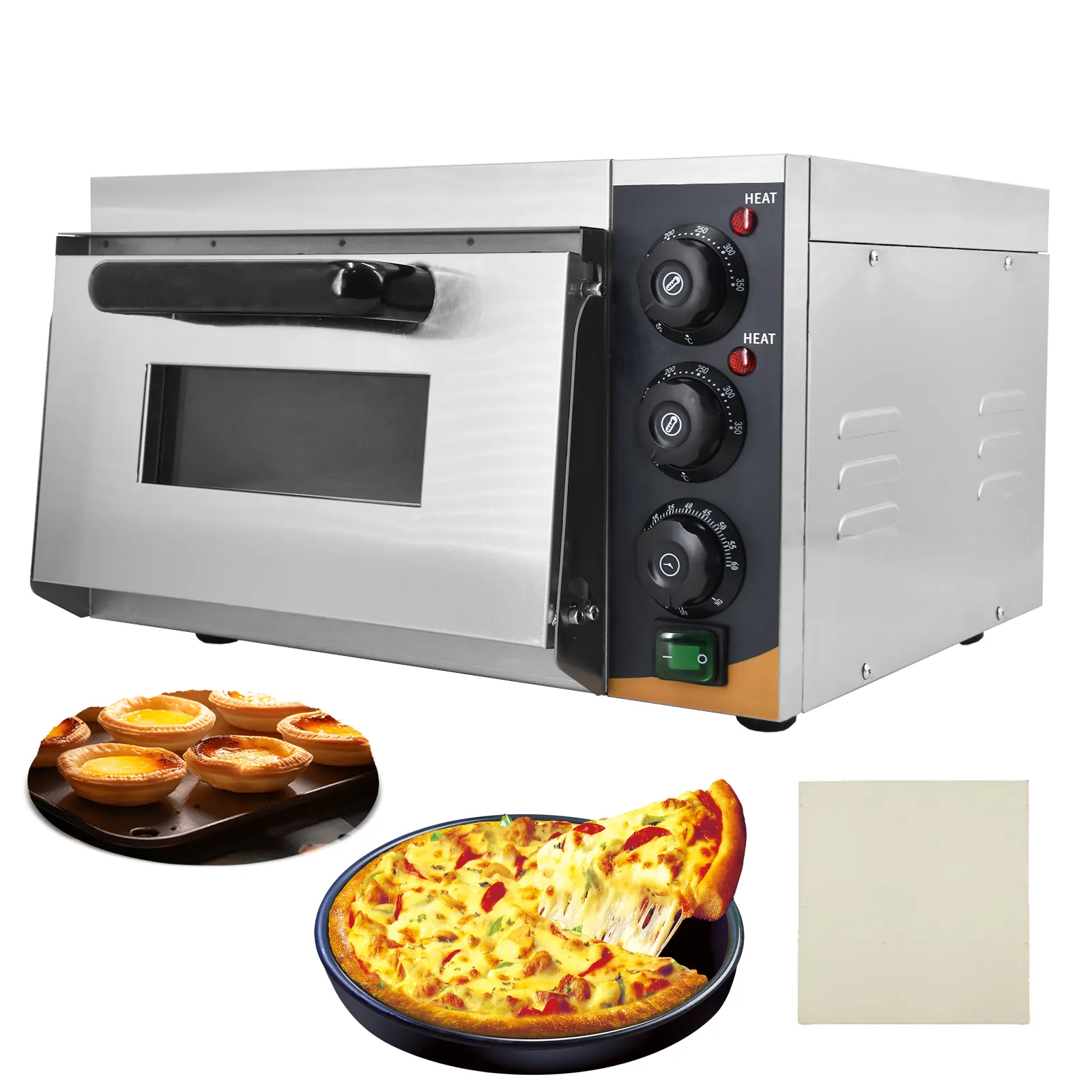 Thương mại sử dụng di động truy cập hàng đầu thép không gỉ bánh Pizza nướng lò thiết bị trong nhà bánh pizza mãng cầu Tart Máy làm