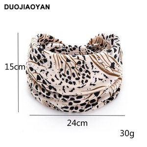 Bandeau imprimé léopard pour femmes, bandeau en polyester tendance pour le sport, le yoga, les mariages, accessoires de <span class=keywords><strong>cheveux</strong></span> de style européen et américain - Product Image 6