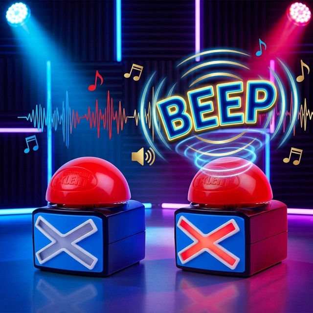 New Game Answer Buzzer Alarm Button Plastic Sound Light Trivia Quiz Got Talent Buzzer