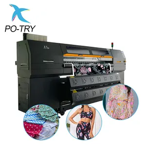 Prix d'usine PO-TRY 15 têtes d'impression I3200 Machine d'impression par sublimation par transfert de chaleur grand format