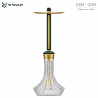 Chicha au design moderne en acier inoxydable durable et alliage d'aluminium avec finition laquée, élégante, ensemble cadeau pour fumeurs