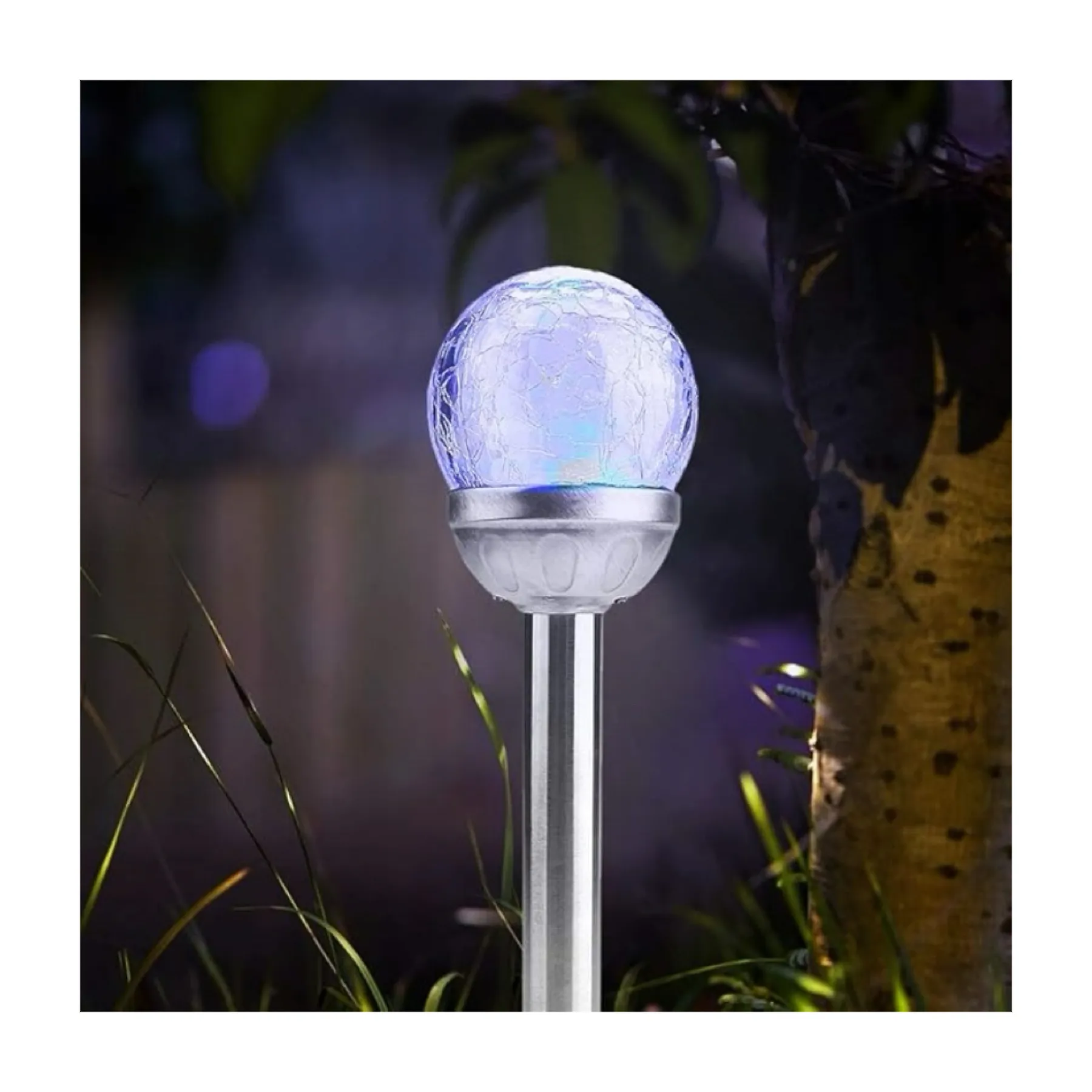 Outdoor Waterproof Decoration Solar Garden Lights Round Ball Ground Lawn Lamp Lighting For Path Yard Landscape