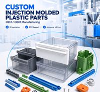 Pièces moulées par injection plastique sur mesure, composants en plastique pour tiroirs de réfrigérateur et accessoires pour appareils électroménagers OEM ODM