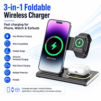 HYTO Produits Tendances 2026 Nouveautés Chargeur Sans Fil Portable à Charge Rapide 15W 3-en-1 pour Téléphone