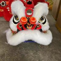 Costume de danse du lion rouge de haute qualité tête de lion de style sud équipement de danse traditionnel et moderne pour les célébrations et les compétitions
