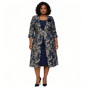 Traje de Dos Piezas para Mujer, Elegante Conjunto de Vestido y Chaqueta para la Iglesia, Bodas y Ocasiones Especiales - Product Image 2