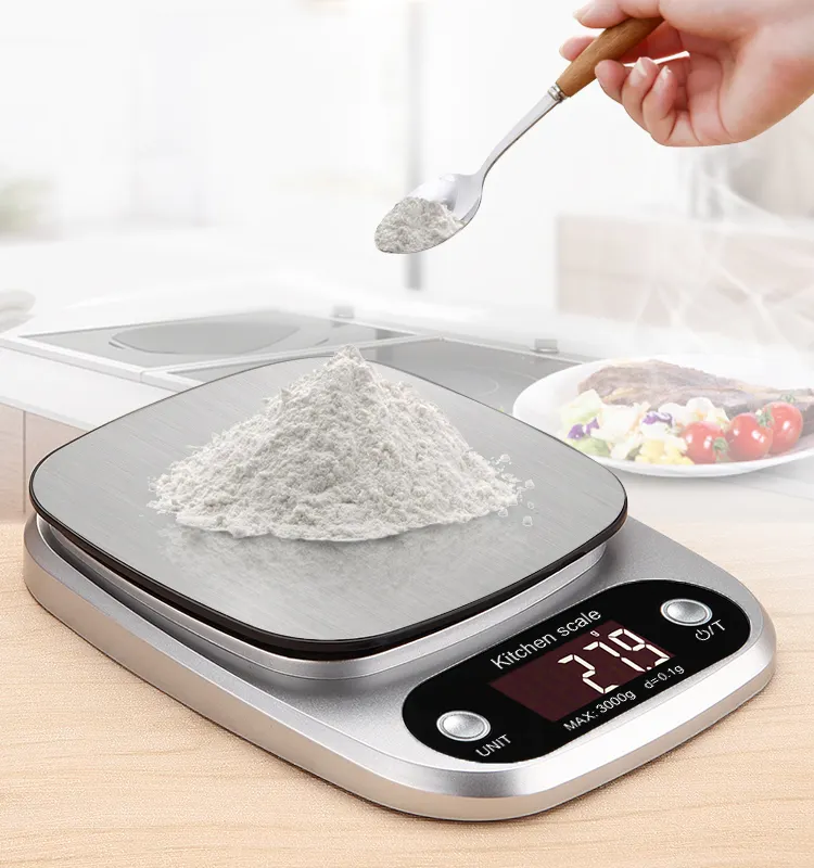 Bilancia per alimenti portatile Mini 5KG in acciaio inossidabile bilancia per alimenti digitale di precisione elettronica da cucina calorie