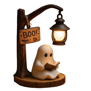 Veilleuse d'Halloween 3D en résine en gros, adorable petit article de décoration de table pour fêtes et maison, ambiance chaleureuse - Product Image 3