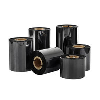 Ruban d'imprimante thermique compatible 110 mm x 300 m, noir, ruban de transfert thermique à la cire pour codes-barres et étiquettes