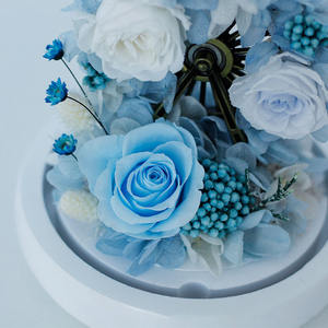 TC vente chaude grande roue avec rose préservée dans un dôme en verre centres de table de mariage saint valentin cadeau pour toujours roses décoration - Product Image 5