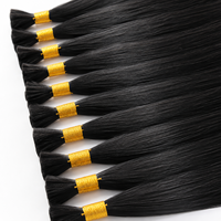 Chaofan Cheveux Humains Remy en Vrac pour Tressage Sans Trame Noir 12-24 Pouces 100g Vente en Gros Chine