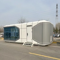 Maison de conteneur de capsule d'espace mobile intelligente certifiée CE de PrimeHome Caractéristiques anti-corrosion imperméables de conception moderne pour l'usage d'hôtel