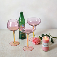 Magnifique ensemble de verres à vin en cristal électroplaqué de couleur violette, verres à vin de luxe, gobelet à vin rouge pour fête, mariage