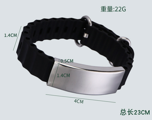 Glissière réglable Nom personnalisé pour enfants Femmes Hommes Garçon <span class=keywords><strong>Bracelet</strong></span> en silicone caoutchouc personnalisé ID Enfants Bébé Bracelets <span class=keywords><strong>Bracelet</strong></span> - Product Image 2