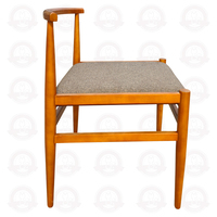 Silla de Comedor Estilo Japonés, Estructura de Madera Maciza, Asiento Acolchado Cómodo, Muebles para el Hogar