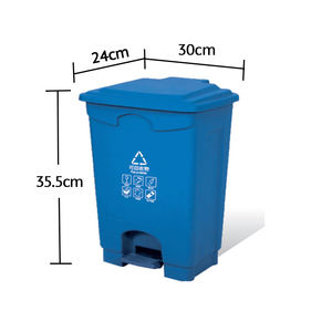 Poubelle à pédale en plastique de 15 L avec design de rainure de ventilation pour éviter que les sacs ne collent - Product Image 2