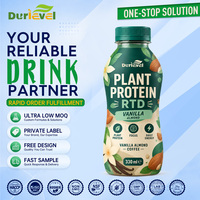 Bebida de Proteína Vegetal RTD en Botella PET de 330 ml, 12 Botellas por Caja, Bebida Universal de Proteína Vegetal con Opción de Envase Tetra Pak