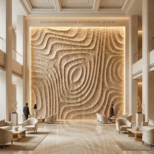<strong>Bespoke</strong> Customizable CNC Sculpted Relief Carved Wall <strong>Panels</strong> with Natural Rough Timber Texture for Luxury Interior Feature Wall - Product Image 1