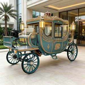 Carruaje Real de Lujo con Decoración Dorada Exquisita, Vagoneta para Recorridos en Sitios Turísticos, Proyecto de Recepción de Alta Gama - Product Image 1