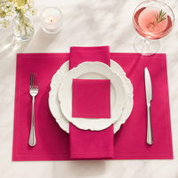 Sets de table 100 % coton, logo imprimé sur mesure, réutilisables, pour hôtel et restaurant