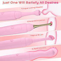 Jouets pour adultes pour femmes, vibrateur avec têtes interchangeables, 3 en 1, stimulateur du point G, du clitoris et des mamelons, Juguetes Para Adultos